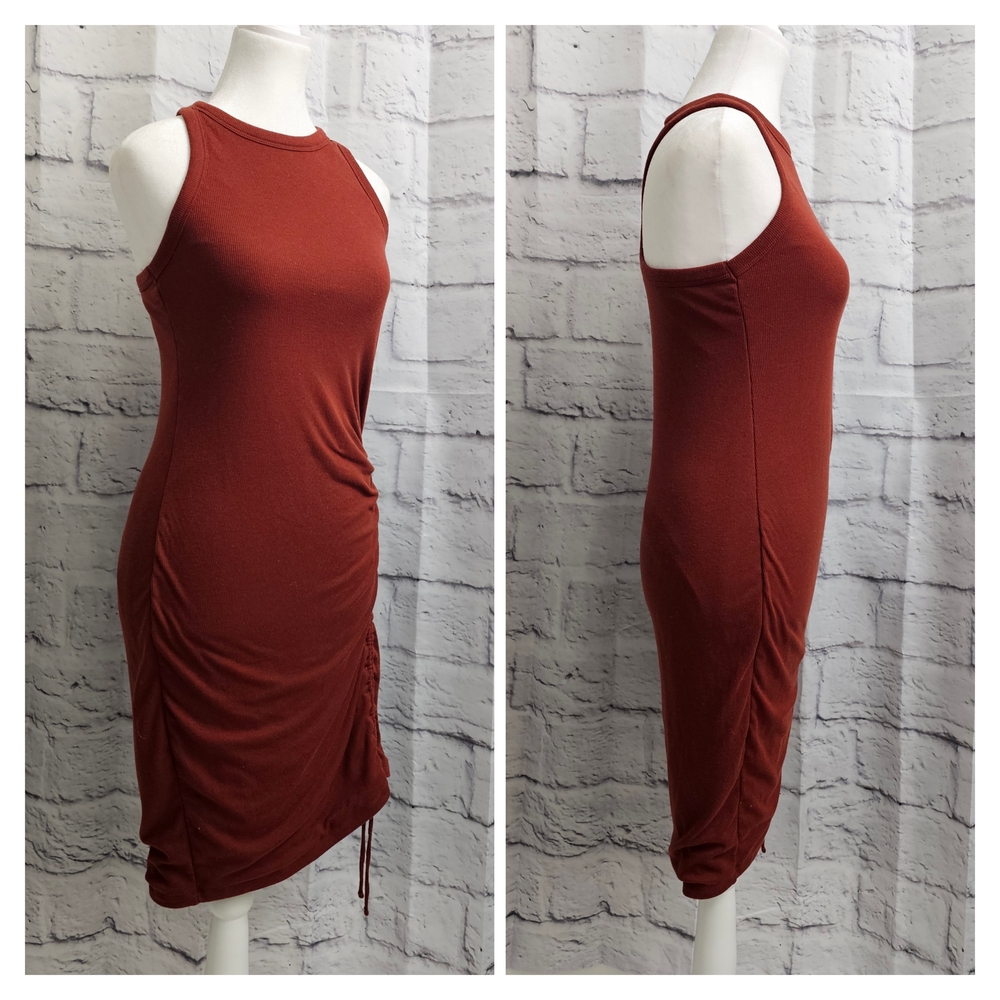 Old Navy UltraLite Racerback Rib-Knit Ruched Dress Size S - Picture 7 of 14